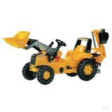 Šlapací traktor Rolly Toys CAT s rýpadlom a nakladačom