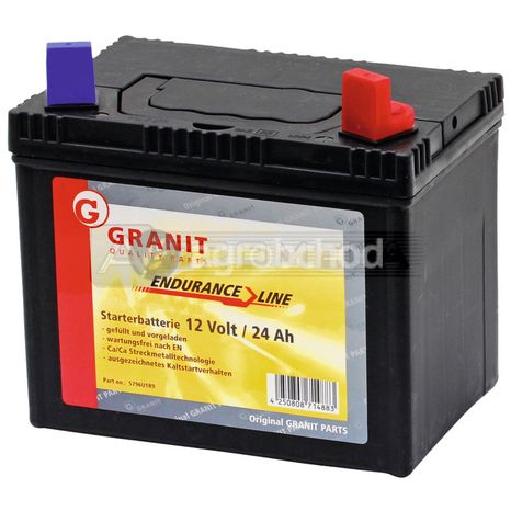 Granit batéria naplnená bez údržby 12V 24Ah Ca/Ca technológia