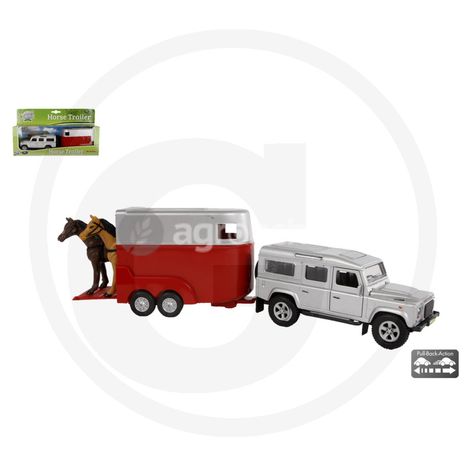 Kids Globe Land Rover s prívesom pre koňa