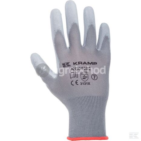Montážne rukavice z PU šedé