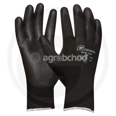 Pracovné rukavice s gumenou dlaňou rôzne veľkosti