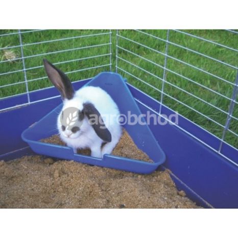 Toaleta pre králiky rohová 35x22x16cm